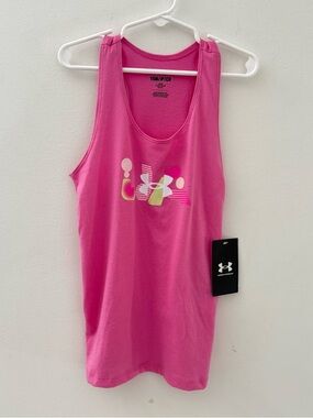 Under Armour Hot Pink Performance Tank Girls Kids Youth Small S